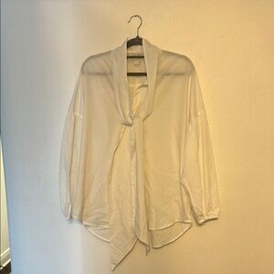 Anthropologie White Blouse L